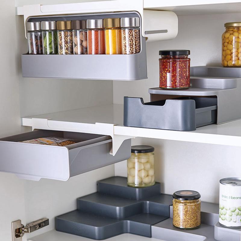 Shelf-Mounted Spice Organizer