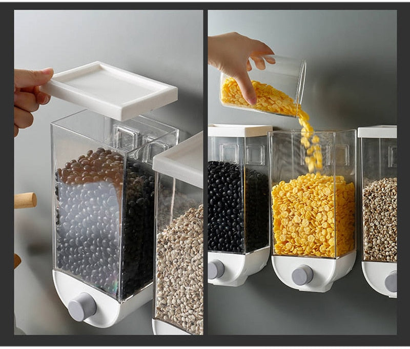 Wall-Mounted Sealed Jar Spice Dispenser