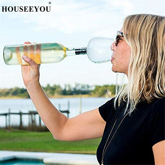 Glass Bottle Attachment with Silicone Seal. Drink Directly from Bottle.